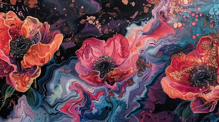 This Vibrant Artwork Features Explosion