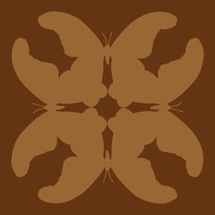 abstract ceramic design in brown color