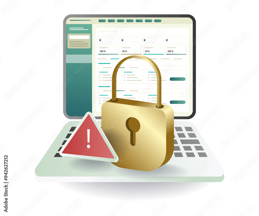 Aufkleber computer technology data security performance analysis dashboard