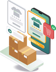Cardboard package for online shopping in e-commerce market