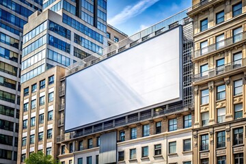 Blank Billboard on Modern Building.