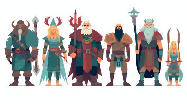 NPC Non-Player Character games illustration flat vector