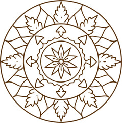 Fototapeta premium spiritual symbol round ornament