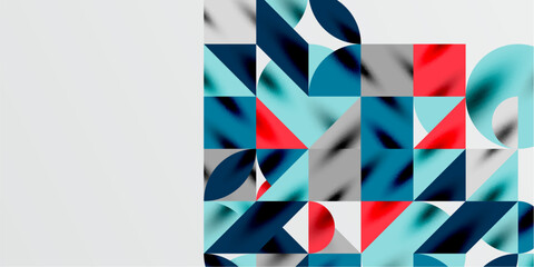 Fototapeta premium Triangles, round triangles and circles techno art. Vector Illustration For Wallpaper, Banner, Background, Card, Book Illustration, landing page