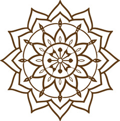 Creative luxury ornamental mandala design background in gold color. Decorative greeting card. Design for invitation, wedding card, Diwali, decoration