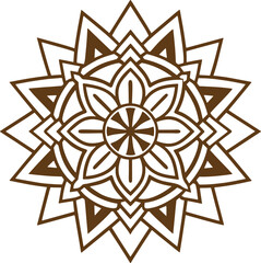 Creative luxury ornamental mandala design background in gold color. Decorative greeting card. Design for invitation, wedding card, Diwali, decoration