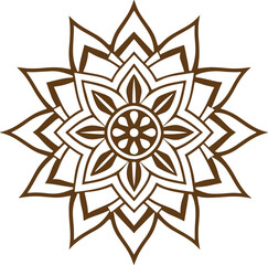 Creative luxury ornamental mandala design background in gold color. Decorative greeting card. Design for invitation, wedding card, Diwali, decoration