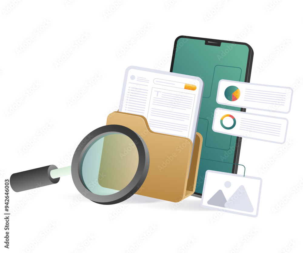 Poster folder data analysis in smartphone technology