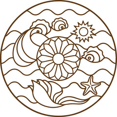 Creative luxury ornamental mandala design background in gold color. Decorative greeting card. Design for invitation, wedding card, Diwali, decoration