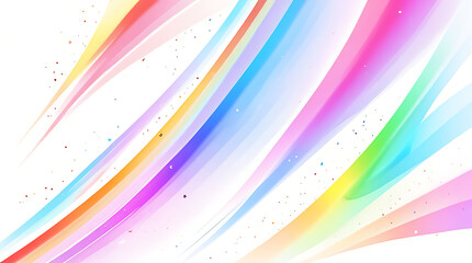 A beautifully designed prism effect on a plain white background, showcasing a spectrum of light breaking into vibrant colors, perfect for projects related to science, creativity, or enlightenment.