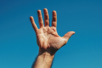 Waving Hand. Greeting Gesture with Hi and Bye Hallo Waving Hand