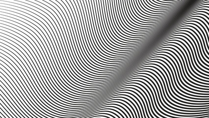 Black curve line abstract background vector image