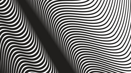 Black curve line abstract background vector image