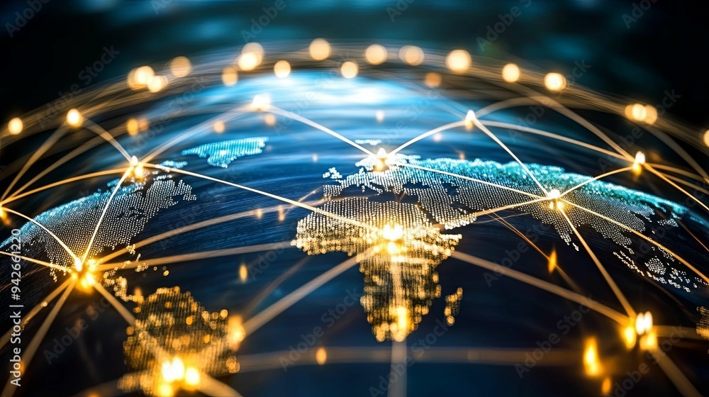 Wall mural best internet concept of global business from concepts series background