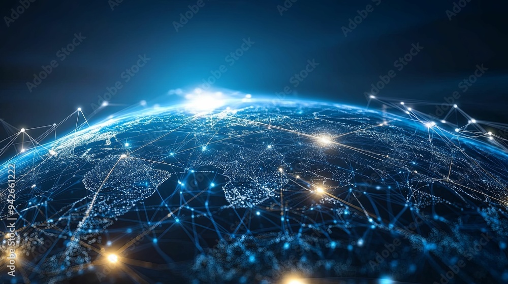 Wall mural best internet concept of global business from concepts series background
