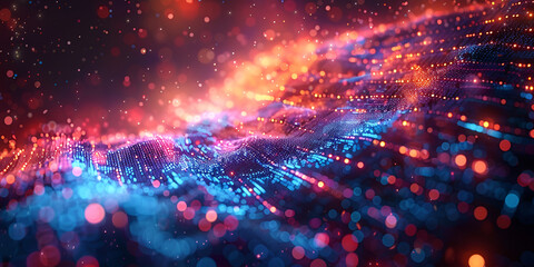 a blue and red lights

