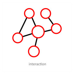 Interaction and user interaction icon concept