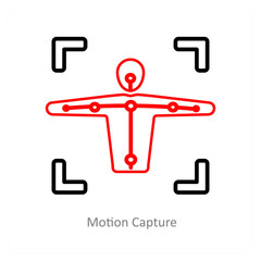 Motion Capture and movement icon concept