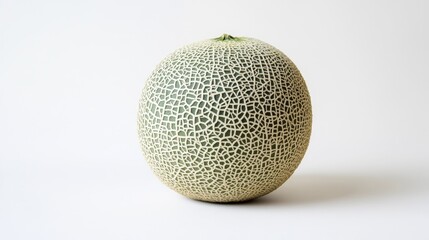 Cantaloupe melon on white. Generative AI