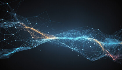 Digital background perfect for tech processes, neural networks, artificial intelligence, data transfer and encryption, digital archives, sound and graphic presentations, science