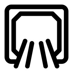 culvert, box culvert, water tunnel, tunnel, underground, construction outline icon