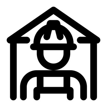 recommend clip art: construction worker, worker, construction, professions, builder, contractor outline icon