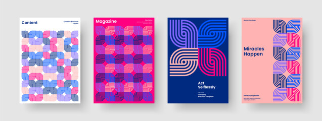 Obraz premium Geometric Report Template. Creative Banner Layout. Modern Background Design. Business Presentation. Flyer. Book Cover. Poster. Brochure. Advertising. Portfolio. Newsletter. Catalog. Notebook