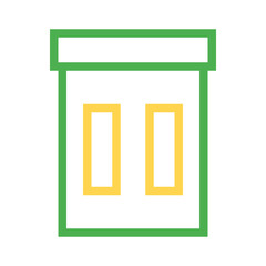 Garbage Bin Eco Ecology Single Icon Dual Tone Color Style