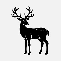 Reindeer Silhouette vector illustration