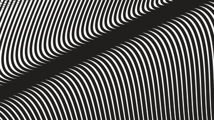 Black curve line abstract background vector image