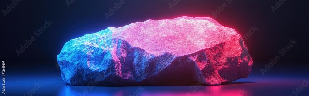 Poster 3d rendered image of a rock model