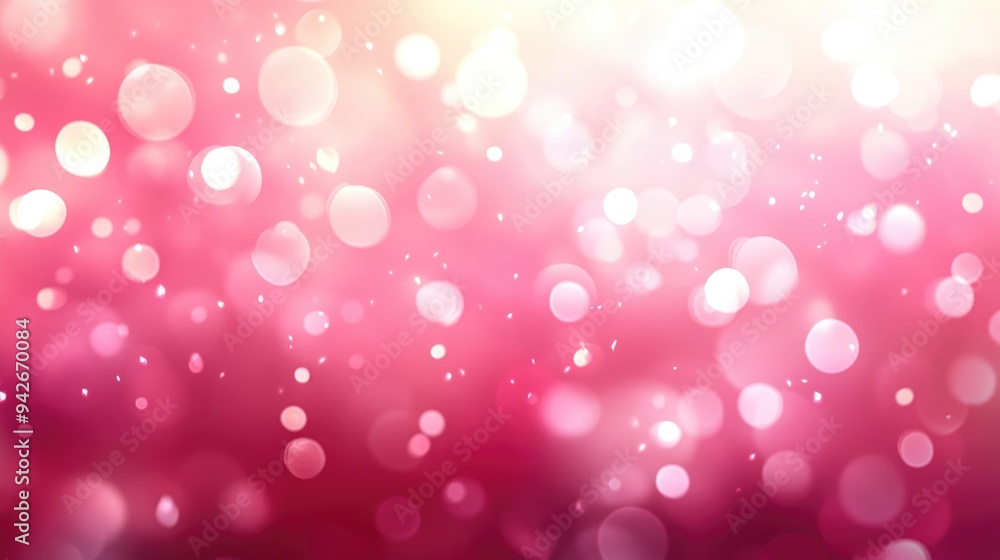 Aufkleber abstract pink background with blurred effect and defocused bokeh lights