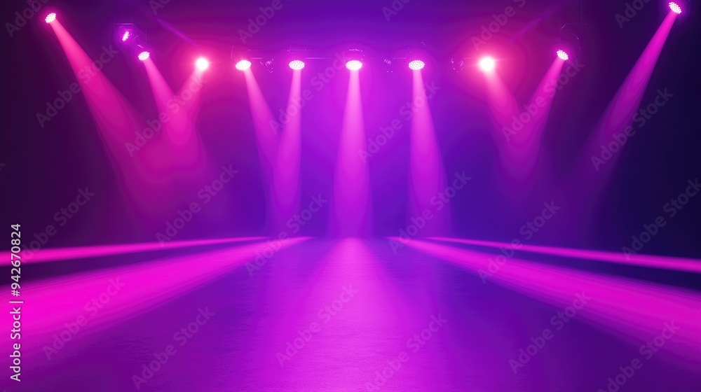 Poster abstract ultraviolet light with violet and pink gradients modern neon background featuring light ele