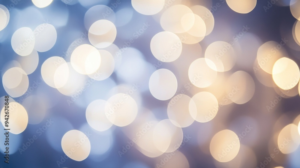 Poster bokeh background featuring soft white circular lights