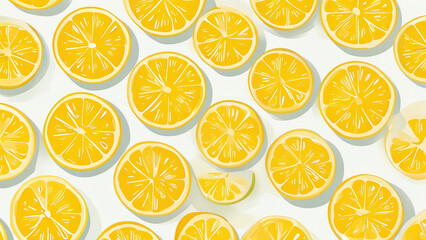Fresh and Bright: Lemon Slice Pattern for Interior Design