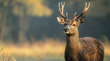 Fototapeta premium Deer Wild Beauty Nature. Generative AI