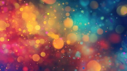 Blurry abstract background featuring vibrant colored spots