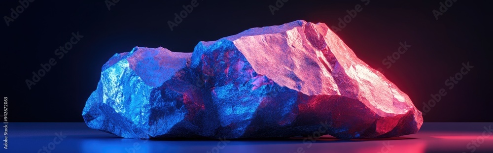 Aufkleber 3d rendered image of a rock model