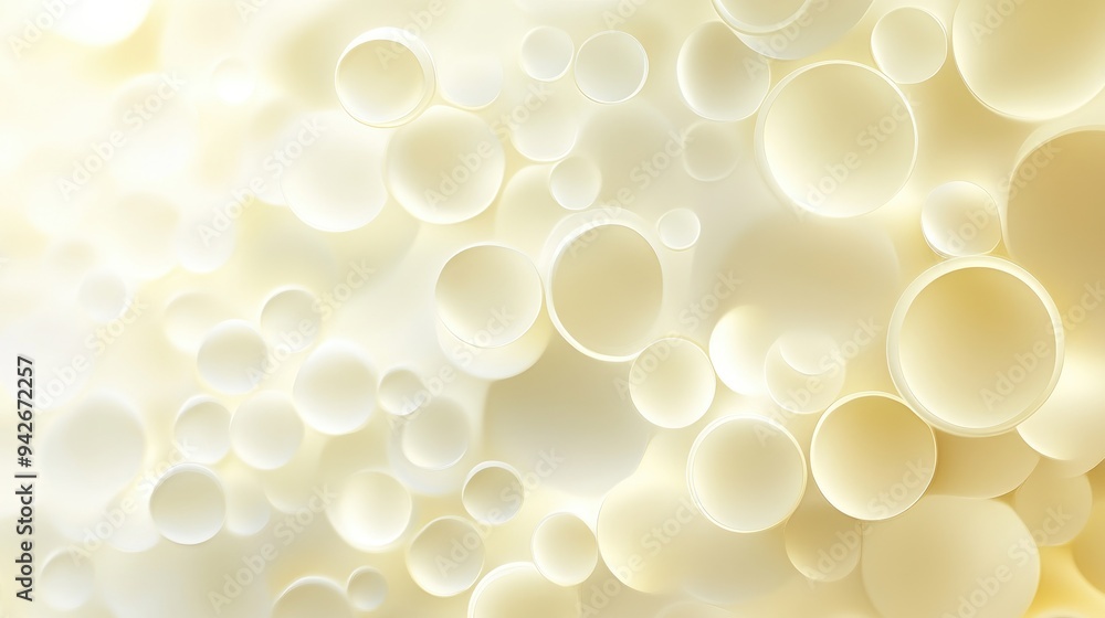 Aufkleber brilliant cream circles creating an abstract background design