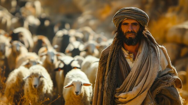 Bible story, Jacob tended his uncle Laban's sheep and goats