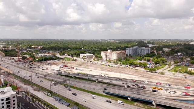 Construction development site Miami near Golden Glades Interchange