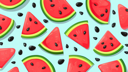 Fresh and Fun: Watermelon Slice Pattern for a Refreshing Design