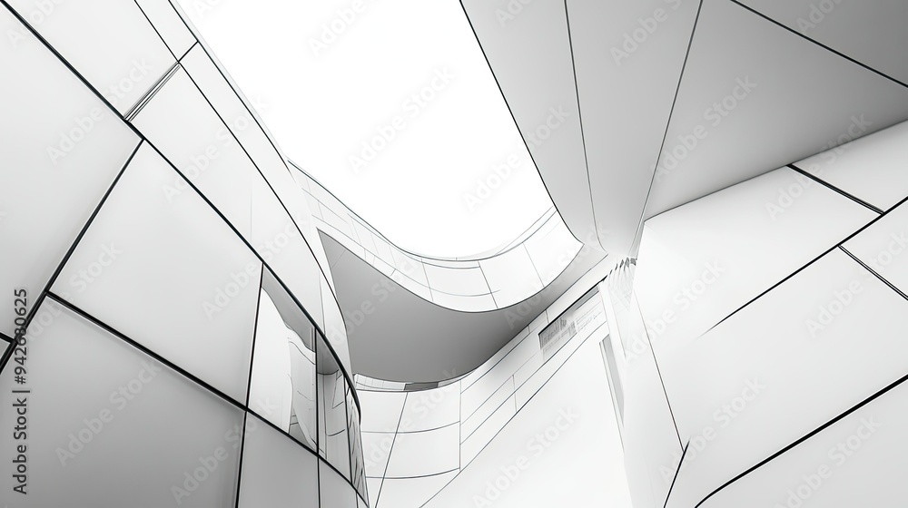 Poster clean, intersecting lines creating a balanced and bold composition, symbolizing unwavering confidenc