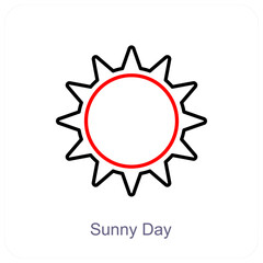 Sunny Day and sunlight icon concept