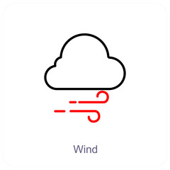 Wind and air icon concept