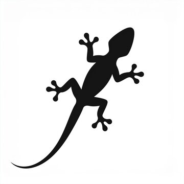 recommend clip art: gecko black icon isolated on white