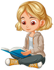 Young Student Reading a Book