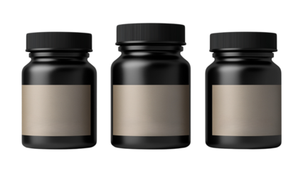 Black fitness sports container set mockup white background isolated