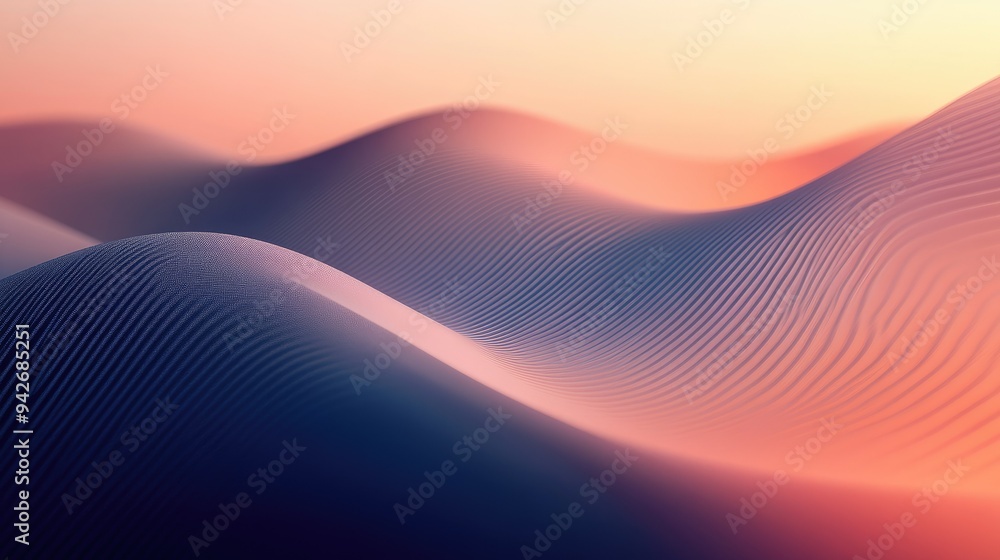 Poster Minimalist abstract lines forming a continuous loop symbolizing the lifecycle concept, with soft gradients and muted tones.