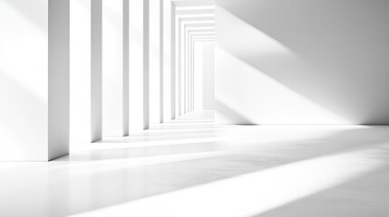 Obraz premium Strong, steady lines converging into a single direction, representing focused confidence on a pristine white backdrop.